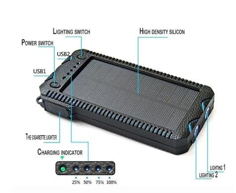 Chargeur Solaire Antichoc 15000mAh